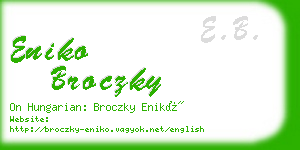 eniko broczky business card